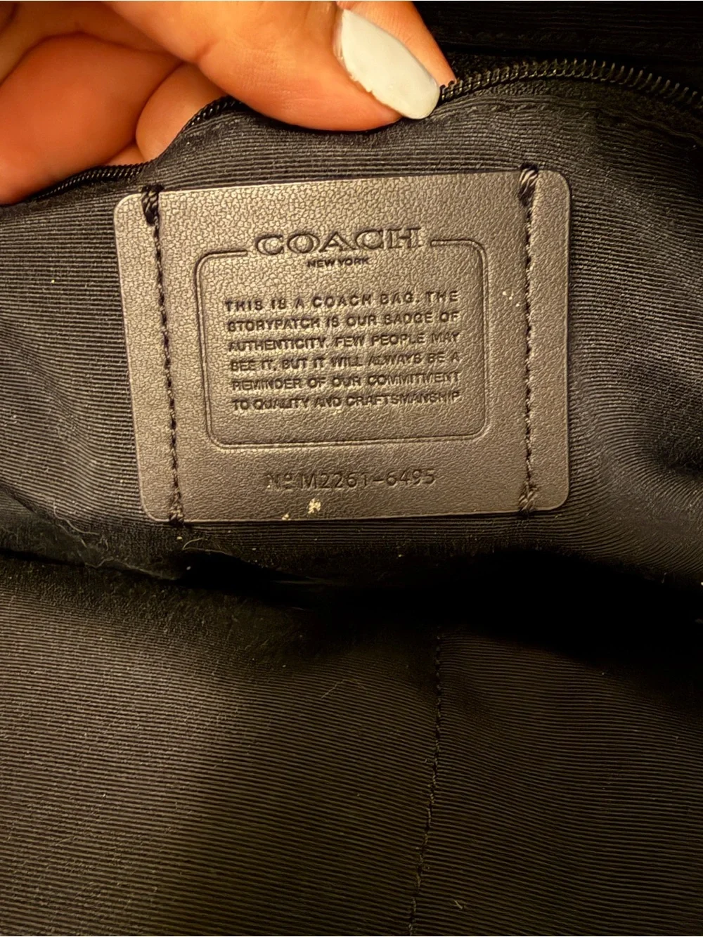 Coach Brown Signature Canvas Backpack with Black Leather Pocket